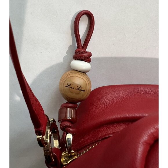 Loro Piana Puffy Pouch Clutch Crossbody Round Bag in Red - Picture 3 of 10